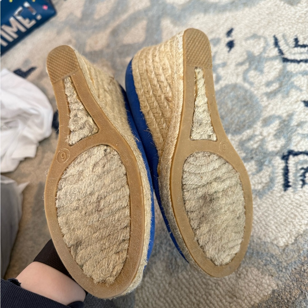 Jcrew Blue Wedge Shoes - Picture 4 of 4